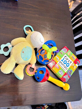 Oball Rattle & Roll Helicopter Baby Toy Bundle